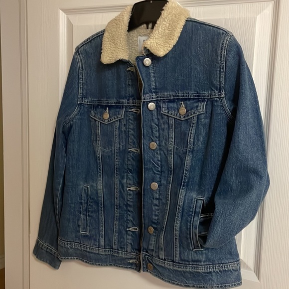 Old Navy Denim Sherpa Denim Jacket. - Picture 7 of 9